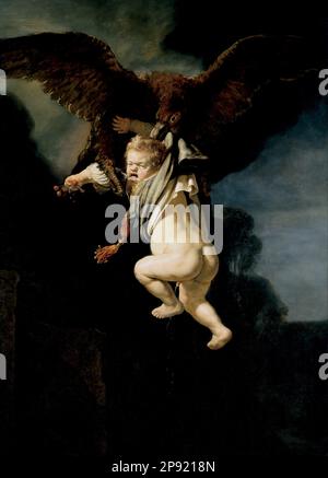 Abduction of Ganymede 1635 by Rembrandt Stock Photo