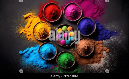 Premium Photo  Holi paint color powder explosion close up image hindi  celebration concept india festivity day