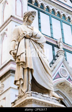 Dante Alighieri statue in Florence, Tuscany region, Italy Stock Photo