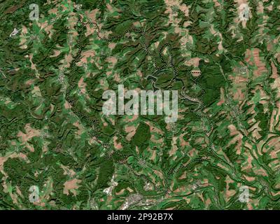 Canton Vianden, canton of Luxembourg. Low resolution satellite map Stock Photo