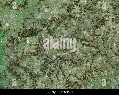 Canton Wiltz, canton of Luxembourg. High resolution satellite map