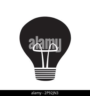 A led light bulb on a white background with copy space Stock Vector