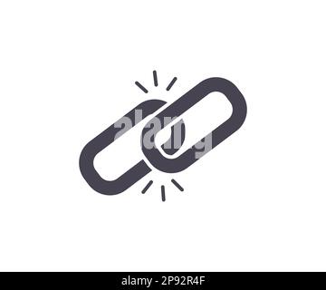 Chain thick line icon, outline vector sign logo design. Seamless shape, for graphic design of emblem, symbol, sign, badge, label, stamp, isolated. Stock Vector