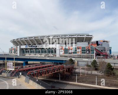 FirstEnergy Stadium is home to the NFL's Cleveland Browns, as well as other sporting and entertainment events. Stock Photo