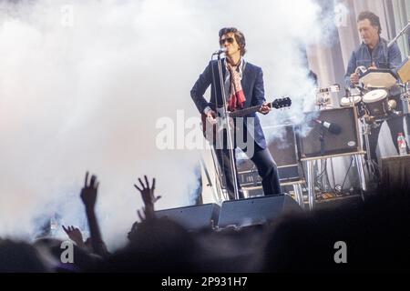 Singer Alex Turner of the Arctic Monkeys performs at Clockenflap Music and Arts Festival Day 1 at Central Harbourfront.  03MAR23.  SCMP / Sun Yeung Stock Photo