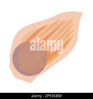 Comet, illustration in blue and orange colors Stock Vector