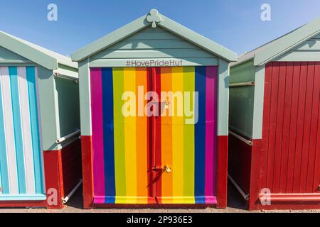 England, East Sussex, Brighton, Brighton Pride Parade, Hove, The Hove Pride Hut Stock Photo