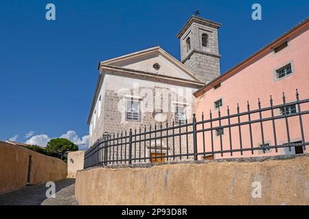 Benedictine convent and Church of St. Mary of the Angels in the Old Town of Krk, Primorje-Gorski Kotar County, Croatia Stock Photo