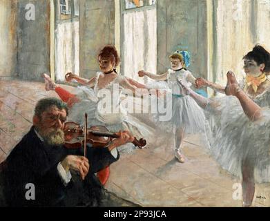 Degas. Painting entitled 'The Rehearsal' by Edgar Degas (1834-1917), oil on canvas, c. 1878-79 Stock Photo