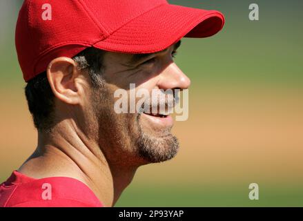 Boston Red Sox infielder Kevin Youkilis is pictured during spring training  baseball in Fort Myers, Fla., Thursday, Feb. 17, 2011. (AP Photo/Dave  Martin Stock Photo - Alamy