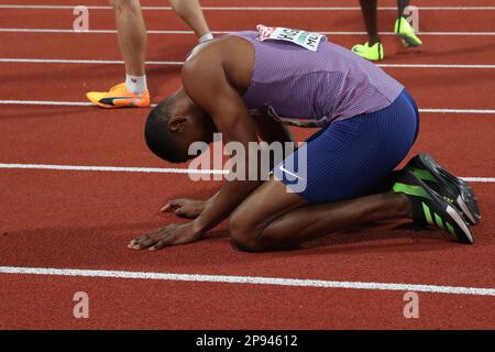 Zharnel HUGHES 100m Silver medallist at the European Athletics Championship 2022 Stock Photo