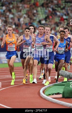 Andrew BUTCHART & Patrick DEVER  in the 5000m Final at the European Athletics Championship 2022 Stock Photo