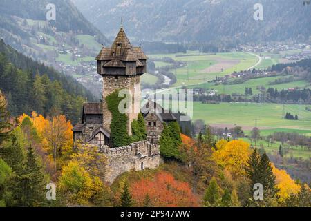 Falkenstein Castle, Obervellach, Mölltal, Carinthia, Austria Stock Photo