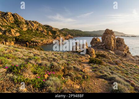 Coast at Spiaggia di Cala li Cossi, Costa Paradiso, Sardinia, Italy Stock Photo