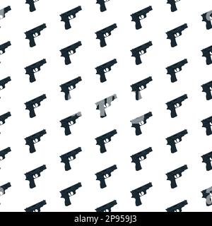 Guns silhouettes seamless pattern. Vector EPS10. Stock Vector
