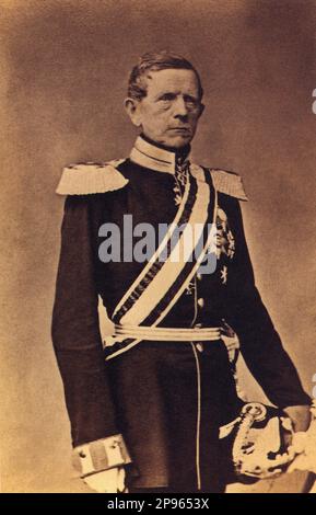 1860 c, GERMANY : Generalfeldmarschall Helmuth, Graf VON MOLTKE  ( known as Helmuth Karl Bernhard von Moltke before 1870 ) ( 1800 –  1891 ), was a German Field Marshal, thirty years chief of the staff of the Prussian army, widely regarded as one of the great strategists of the latter half of the 1800s, and the creator of a new, more modern method, of directing armies in the field. He is often referred to as Moltke the Elder to distinguish him from his nephew Helmuth Johann Ludwig von Moltke, who commanded the German army at the outbreak of World War I . - PRUSSIA  - POLITICO - POLITICA - POLIT Stock Photo