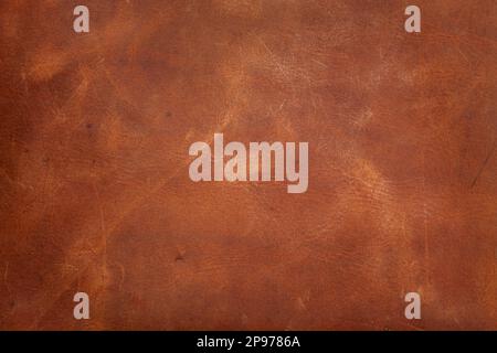 Brown leather texture background from a pair of chaps Stock Photo