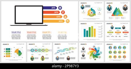 Set of creative infographic diagram with geometric Stock Vector