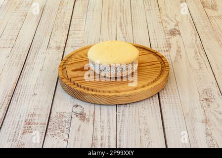 It is a dough made with hazelnuts, almonds, honey, sugar, breadcrumbs, cloves, anise and cinnamon that is placed between sheets of wheat flour wafers Stock Photo