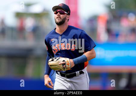 Houston Astros second baseman Mauricio Dubon (14) prepares for the game  against the Colorado Rockies. The Astros defeated the Rockies 4-1,  Wednesday, July 19, 2023, in Denver. (Margaret Bowles via AP Images Stock  Photo - Alamy