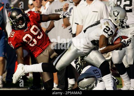 04 December 2008: Michael Huff of the Oakland Raiders before a game against  the San Diego Chargers. The Chargers pulled off a 34-7 victory over the  Raiders at Qualcomm Stadium in San