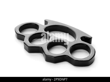 New Black Brass Knuckles Isolated White Stock Photo by ©NewAfrica 528409006