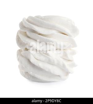 One delicious sweet zephyr isolated on white Stock Photo