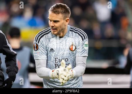 Warsaw, Poland. 09th Mar, 2023. Timon Wellenreuther of Feyenoord seen during the UEFA Europa League 2022/23 1st leg round of 16 match between Shakhtar Donetsk and Feyenoord Rotterdam at Marshal Jozef Pilsudski Municipal Stadium of Legia Warsaw. Final score: Shakhtar Donetsk 1:1 Feyenoord Rotterdam. Credit: SOPA Images Limited/Alamy Live News Stock Photo