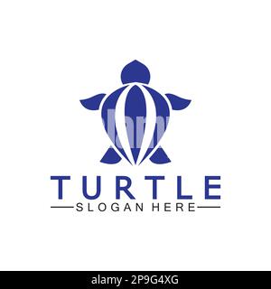 Turtle icon, Sea turtle vector illustration, Logo for buttons, websites, mobile apps and other design needs Stock Vector