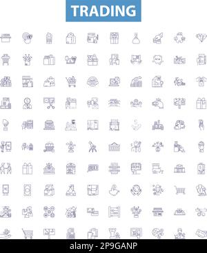 leverage trading line icon, outline symbol, vector illustration ...