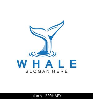 whale tail logo vector illustration design. Whale tail graphic icon Stock Vector