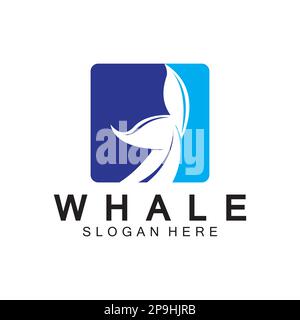 whale tail logo vector illustration design. Whale tail graphic icon Stock Vector