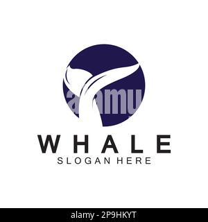 whale tail logo vector illustration design. Whale tail graphic icon Stock Vector