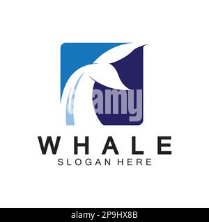 whale tail logo vector illustration design. Whale tail graphic icon Stock Vector