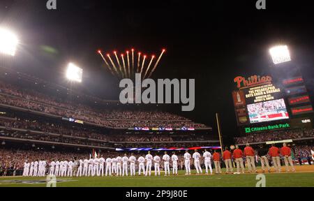 Fireworks explode over Citizens Bank Park after the game between the  News Photo - Getty Images