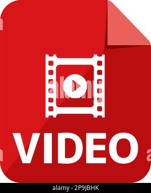Various file type vector icon illustration | video Stock Vector