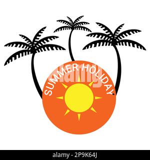 Summer holidays design over white background, Vector illustration. Stock Vector