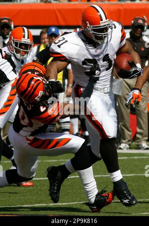 Cincinnati Bengals cornerback David Jones Sunday, Aug. 15, 2010, in  Cincinnati. (AP Photo/Tony Tribble Stock Photo - Alamy