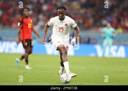 Ar Rayyan, Qatar. 23rd Nov, 2022. Ismael Kone of Canada, in action during the FIFA World Cup Qatar 2022, Match between Belgium and Canada at Ahmad Bin Ali Stadium. Final score; Belgium 1:0 Canada. (Photo by Grzegorz Wajda/SOPA Images/Sipa USA) Credit: Sipa USA/Alamy Live News Stock Photo