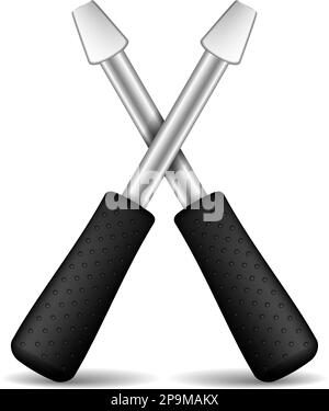 Two screwdrivers on white background, vector eps10 illustration Stock Vector
