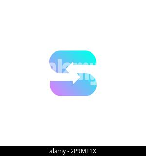 Creative letter S arrow vector design Stock Vector