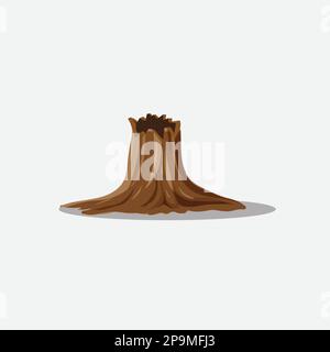 tree wood vector art on white Stock Vector