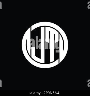 TJ Logo monogram shield inside circle isolated shape vector images ...