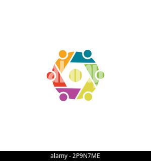 Team Work Logo Vector. Human Logo. People Abstract Icon Stock Vector ...