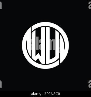 WU Logo monogram shield inside circle isolated shape vector images design template Stock Photo