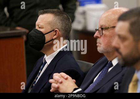 Paul Flores, left, appears in Monterey County Superior Court in Salinas ...