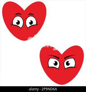 Heart Face Expression Stock Vector
