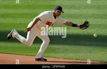 Cleveland Indians' Jhonny Peralta runs the bases after hitting a two-run  home run off Arizona Diamondbacks pitcher Matt Herges in the third inning  Friday, June 17, 2005, in Cleveland. The Indians won