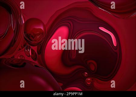 abstract illustrations in the form of geometric triangles and polygons creating a bright background Stock Photo