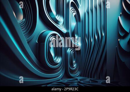 abstract illustrations in the form of geometric triangles and polygons creating a bright background Stock Photo